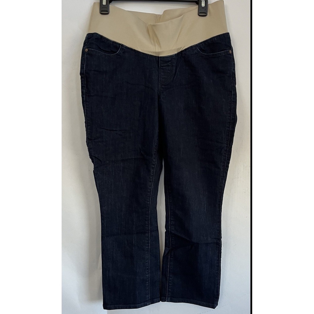 Loft By Ann Taylor Maternity Jeans Womens 6 Elastic Waist Support Boho Capri